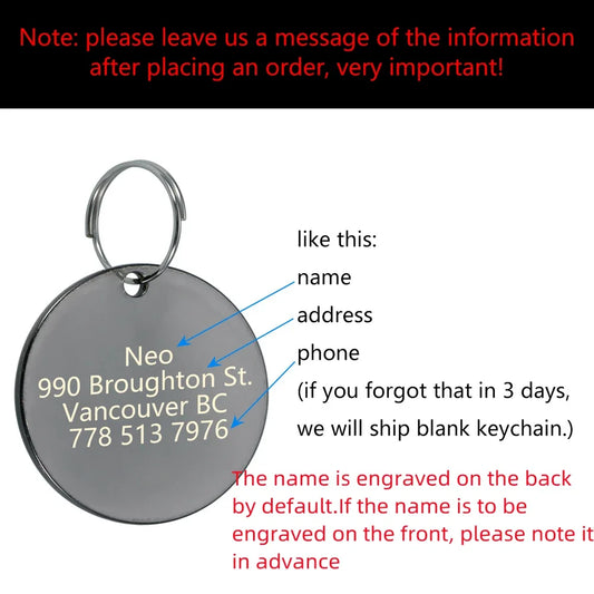 Paws & Loves™ Smart ID Tag – Pendentif Personnalisé pour Collier de Chien