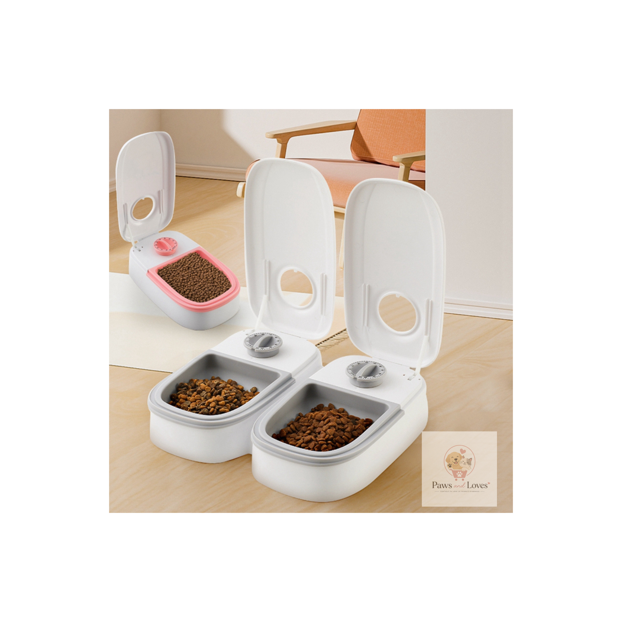 Paws & Loves™ Smart Meal Station | Distributeur Automatique de Nourriture automatique intelligent