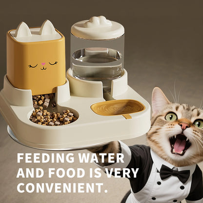 Gamelle Double Automatique pour Chien et Chat – Design Tête de Chat