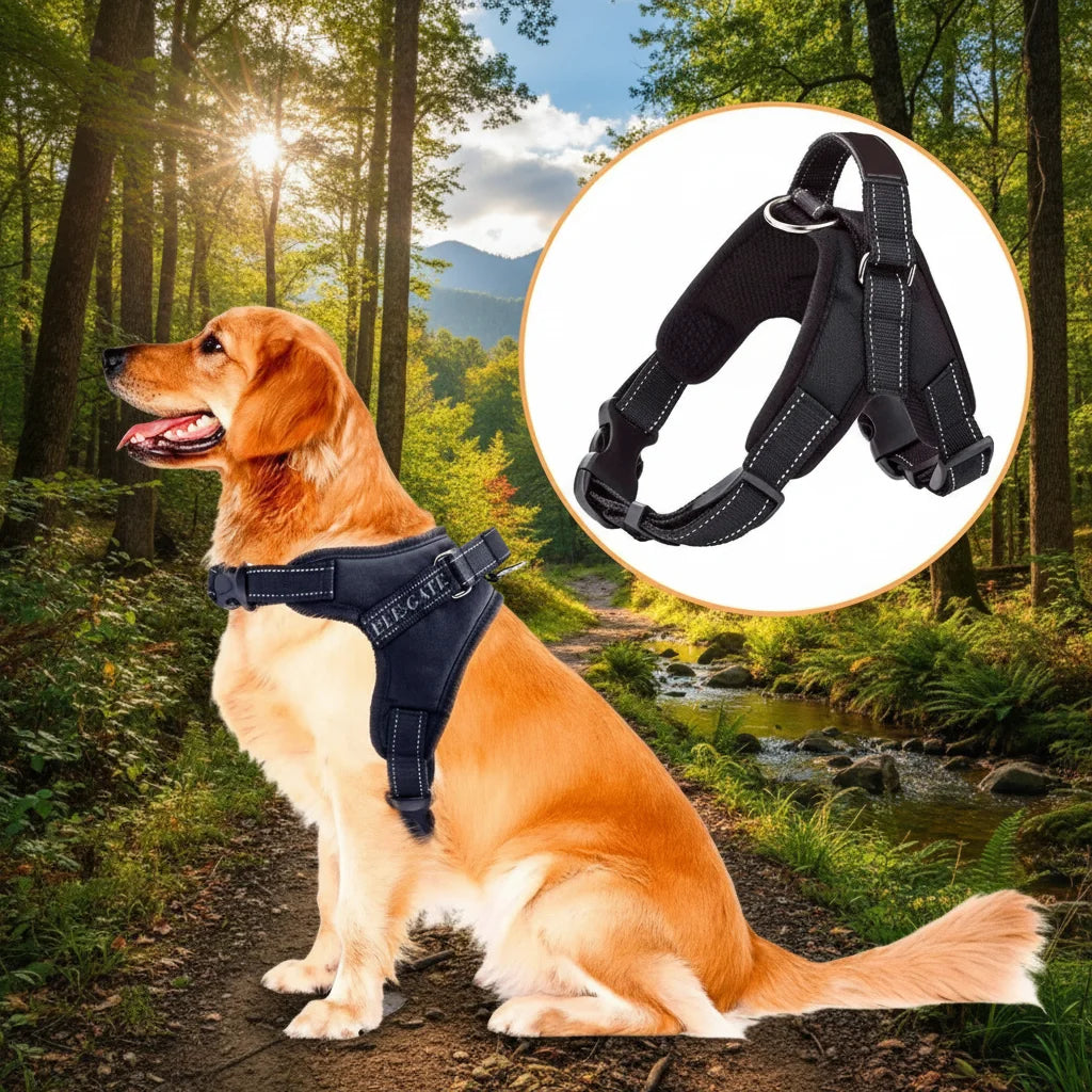 Harnais Renforcé en Nylon pour Grand Chien – Ajustable, Résistant et Confortable