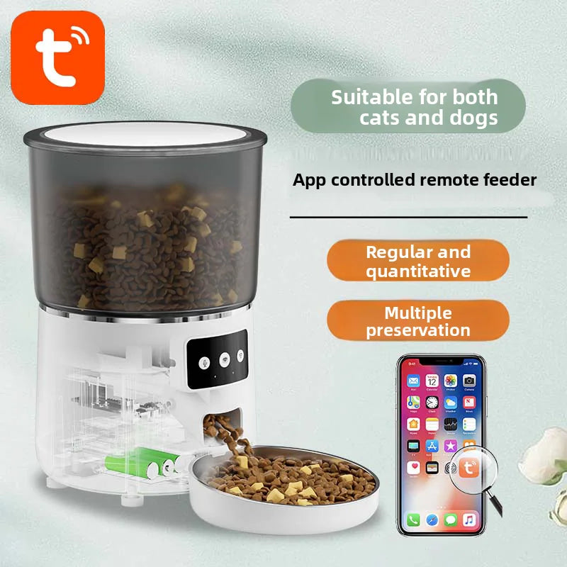 SmartFeed Pro™ – Distributeur Automatique WiFi 4L pour Chats et Chiens avec Caméra HD, Audio Bidirectionnel et Contrôle à Distance