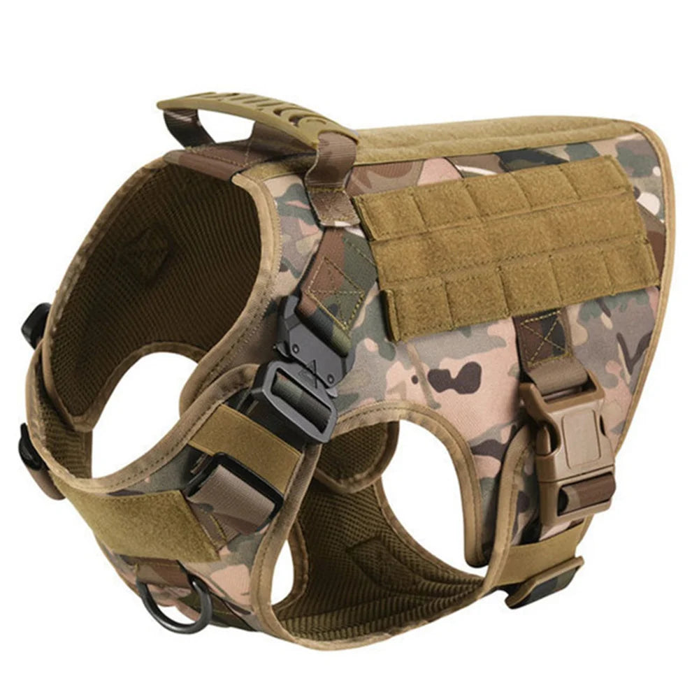 GuardianPaw – Harnais Tactique en Nylon Résistant avec Laisse Nylon 1000D