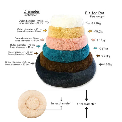 Lit Rond Ultra Doux pour Chien et Chat – Coussin Moelleux et Chaleureux