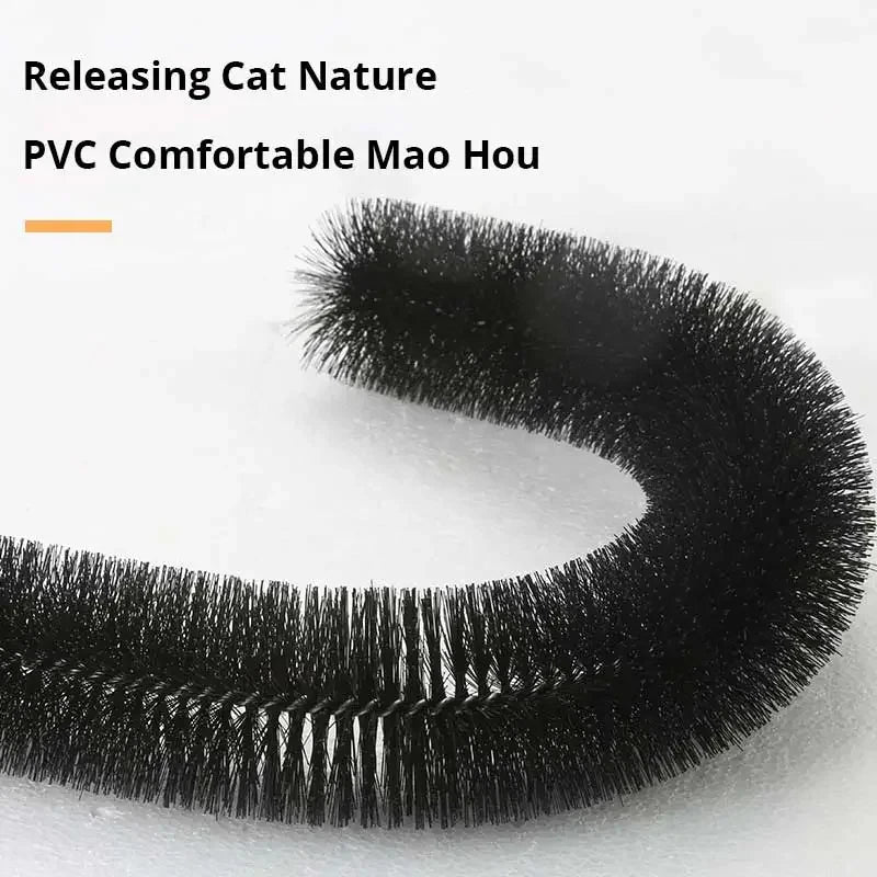 Jouet de toilettage auto-grooming pour chat avec arche de massage et tapis à gratter