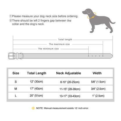 Collier en cuir personnalisé pour chien – Nom gravé gratuit