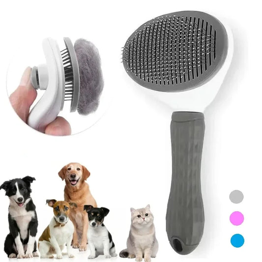 Brosse Magique de toilettage autonettoyante pour chiens et chats – Élimine les poils et démêle en douceur