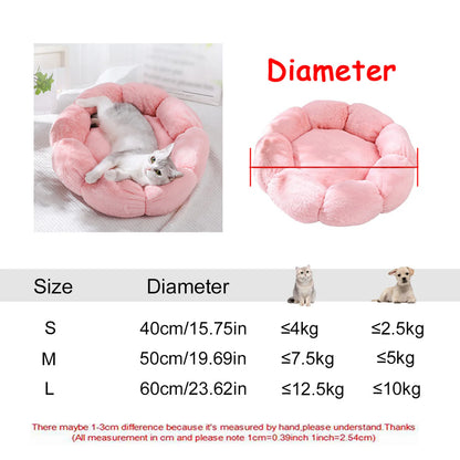 Lit Rond Ultra Doux pour Chien et Chat – Coussin Moelleux et Chaleureux