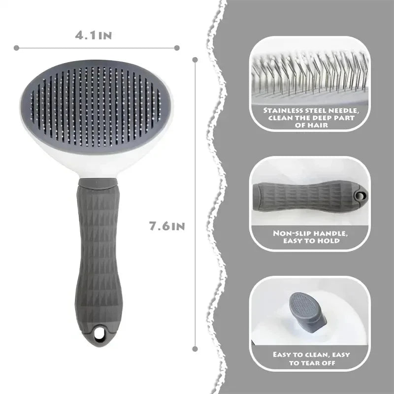 Brosse Magique de toilettage autonettoyante pour chiens et chats – Élimine les poils et démêle en douceur