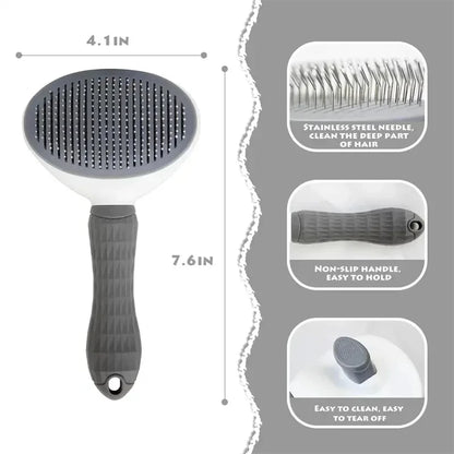 Brosse Magique de toilettage autonettoyante pour chiens et chats – Élimine les poils et démêle en douceur