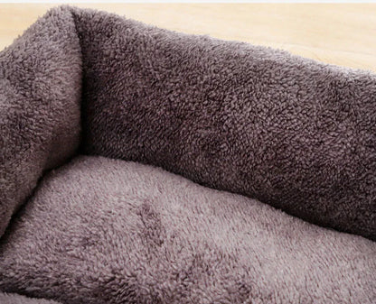 Lit moelleux noir pour chien – Coussin de couchage antidérapant et résistant aux morsures