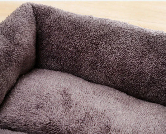 Lit moelleux noir pour chien – Coussin de couchage antidérapant et résistant aux morsures