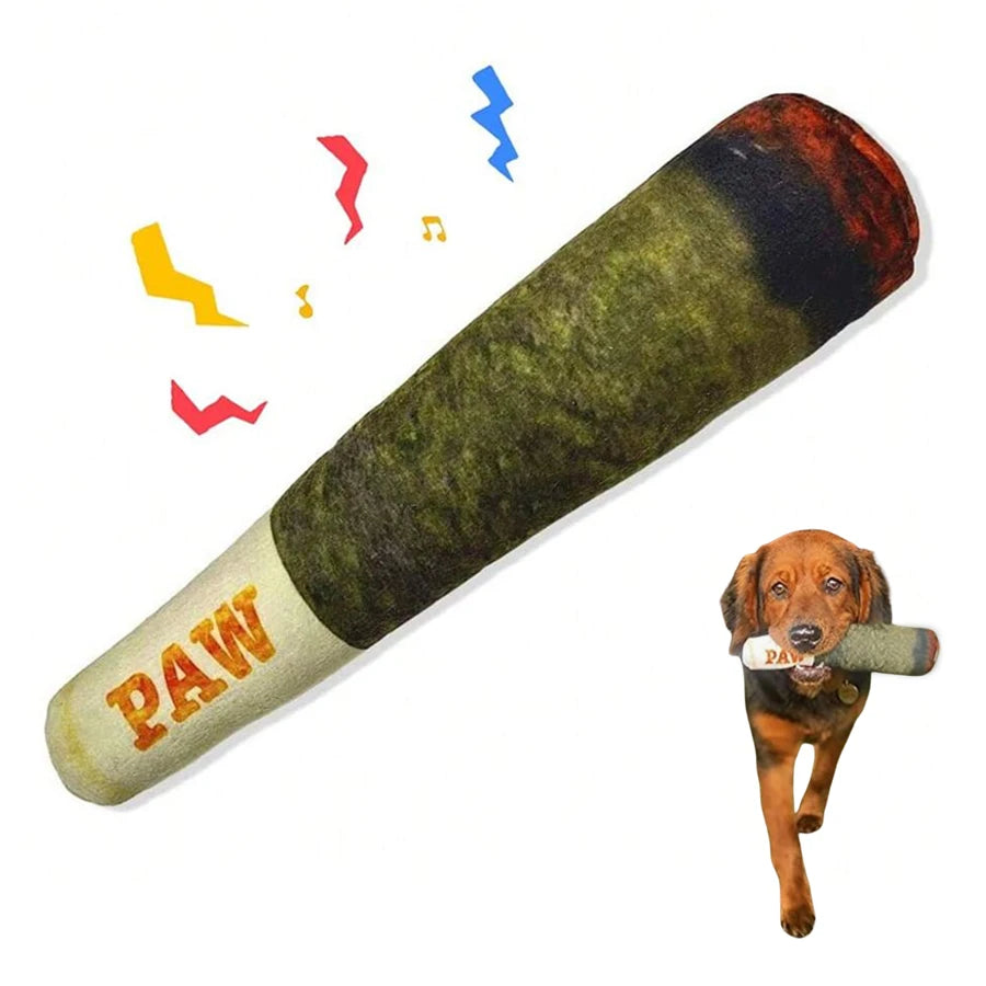 -Paws and Loves- CigarPaws – Jouet Interactif en Peluche avec Couineur pour Chien