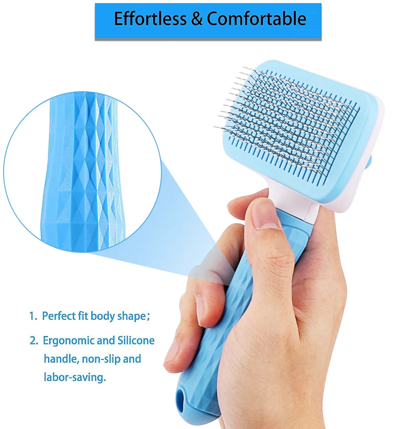 Brosse anti-poils pour chiens et chats – Peigne de toilettage pour poils longs