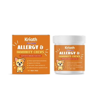Paws & Loves™ Allergy Relief – Friandises Anti-Allergies pour Chiens, Peau Saine et Pelage Brillant