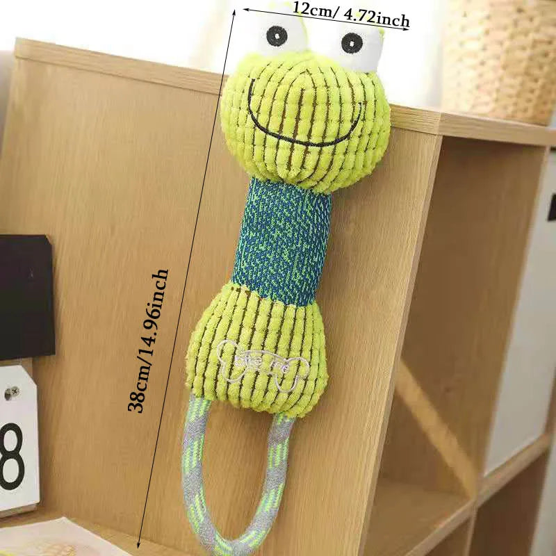 Jouet Résistant pour Chien – Peluche en Velours Côtelé avec Son Amusant