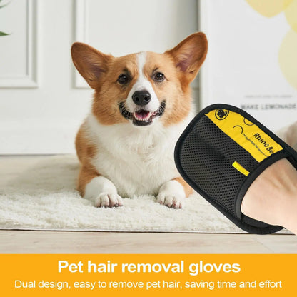 Lot de 2 gants de toilettage pour chats et animaux – brossage, massage et élimination des poils
