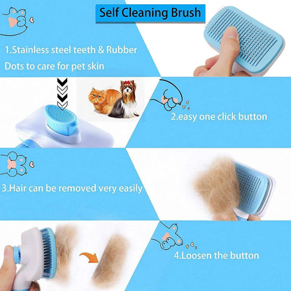 Brosse anti-poils pour chiens et chats – Peigne de toilettage pour poils longs