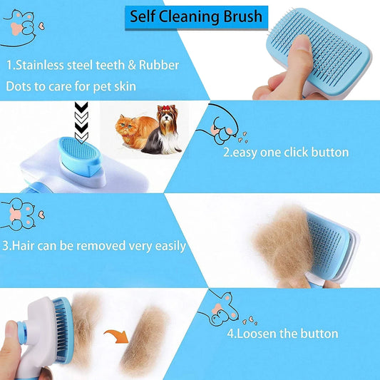 Brosse anti-poils pour chiens et chats – Peigne de toilettage pour poils longs