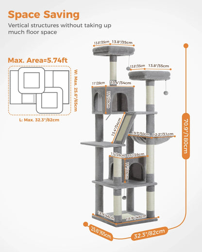 Paws & Loves™ Kitty Paradise – Centre d’Activités Multi-Niveaux pour Chats d’Intérieur