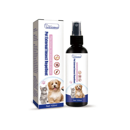Vaporisateur anti-tiques pour chiens et chats, contrôle des tiques, bouteille de 100ml, animaux de compagnie et usage domestique