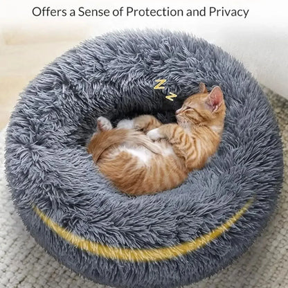Lit Rond Ultra Doux pour Chien et Chat – Coussin Moelleux et Chaleureux