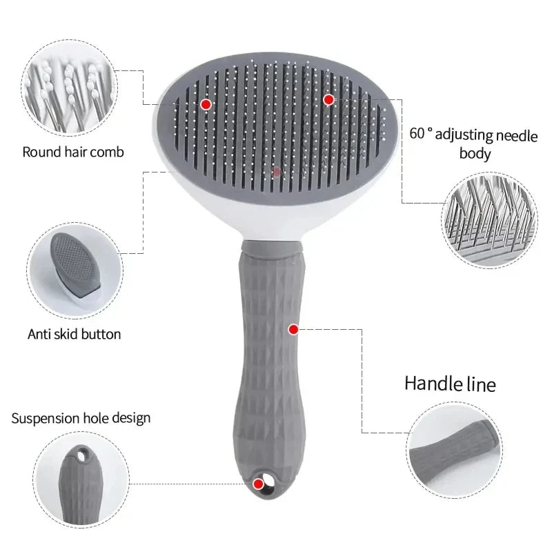 Brosse Magique de toilettage autonettoyante pour chiens et chats – Élimine les poils et démêle en douceur
