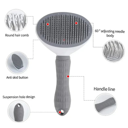 Brosse Magique de toilettage autonettoyante pour chiens et chats – Élimine les poils et démêle en douceur
