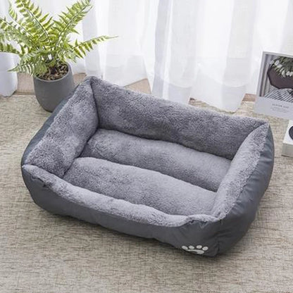 Lit moelleux noir pour chien – Coussin de couchage antidérapant et résistant aux morsures